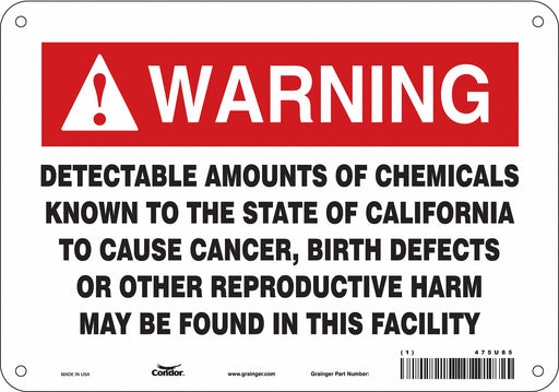 Safety Sign 10 Wx7 H 0.032 Thickness