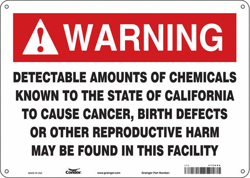 Safety Sign 14 Wx10 H 0.032 Thickness
