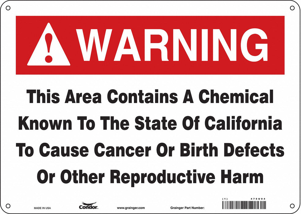 Safety Sign 14 Wx10 H 0.055 Thickness