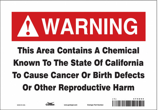 Safety Sign 10 Wx7 H 0.004 Thickness