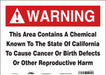 Safety Sign 14 Wx10 H 0.004 Thickness