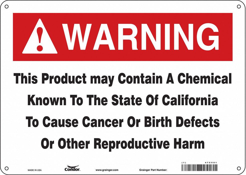 Safety Sign 14 Wx10 H 0.055 Thickness