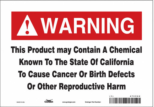 Safety Sign 10 Wx7 H 0.004 Thickness