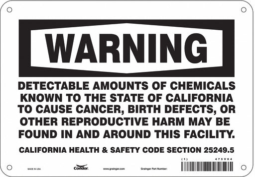 Safety Sign 10 Wx7 H 0.032 Thickness