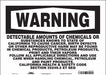 Safety Sign 14 Wx10 H 0.004 Thickness