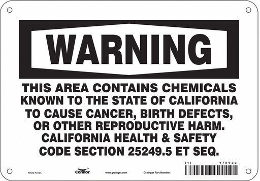 Safety Sign 10 Wx7 H 0.032 Thickness