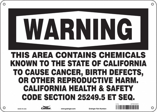 Safety Sign 14 Wx10 H 0.055 Thickness