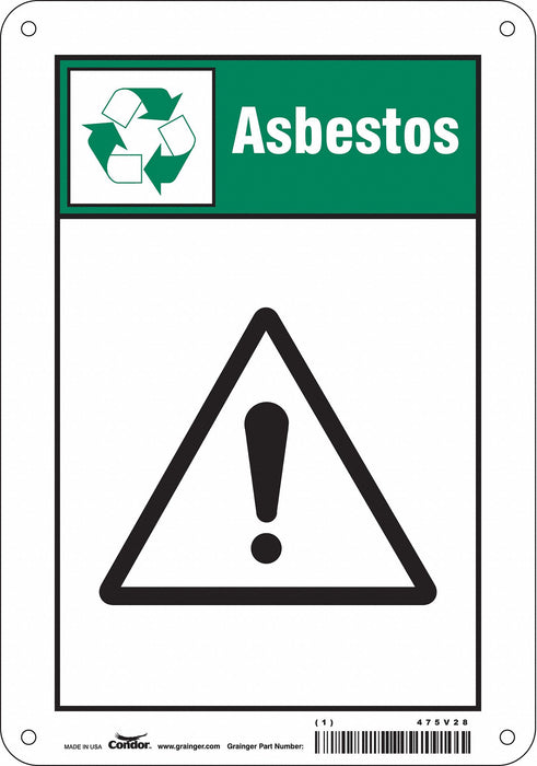 Safety Sign 10 in x 7 in Aluminum