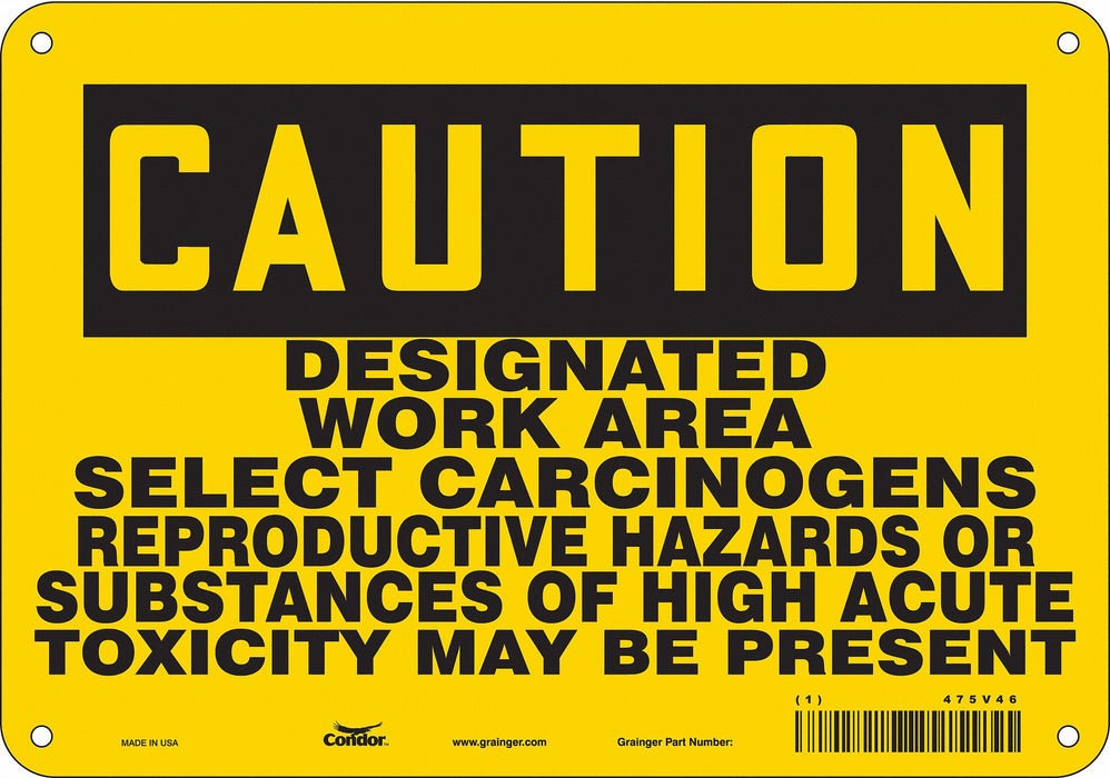 Safety Sign 7 in x 10 in Aluminum