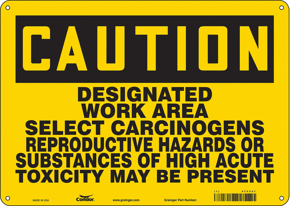 Safety Sign 10 in x 14 in Aluminum