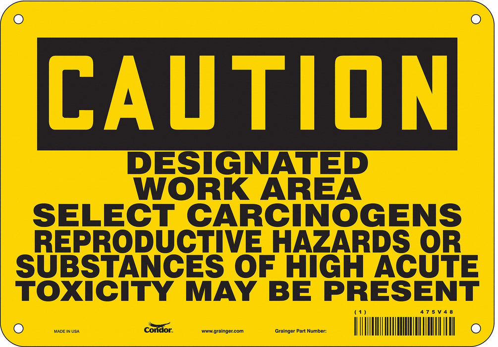 Safety Sign 7 in x 10 in Polyethylene