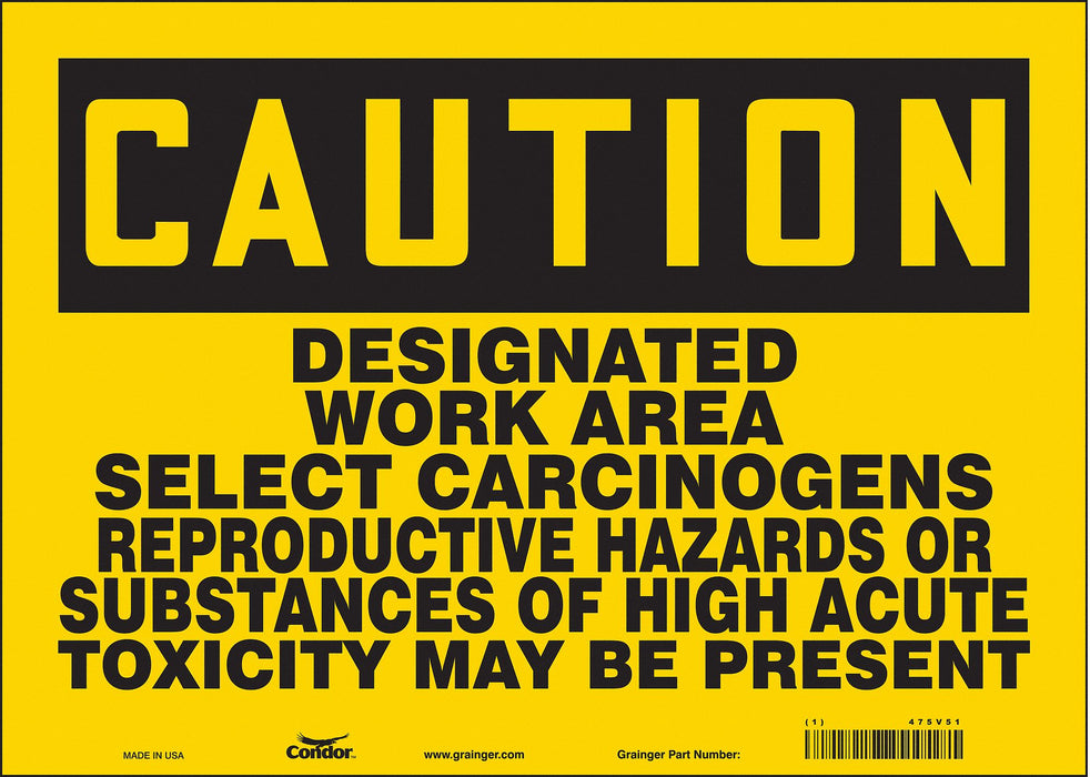 Safety Sign 10 in x 14 in Vinyl