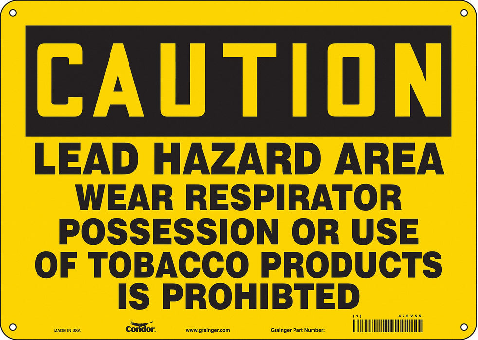 Safety Sign 10 in x 14 in Polyethylene