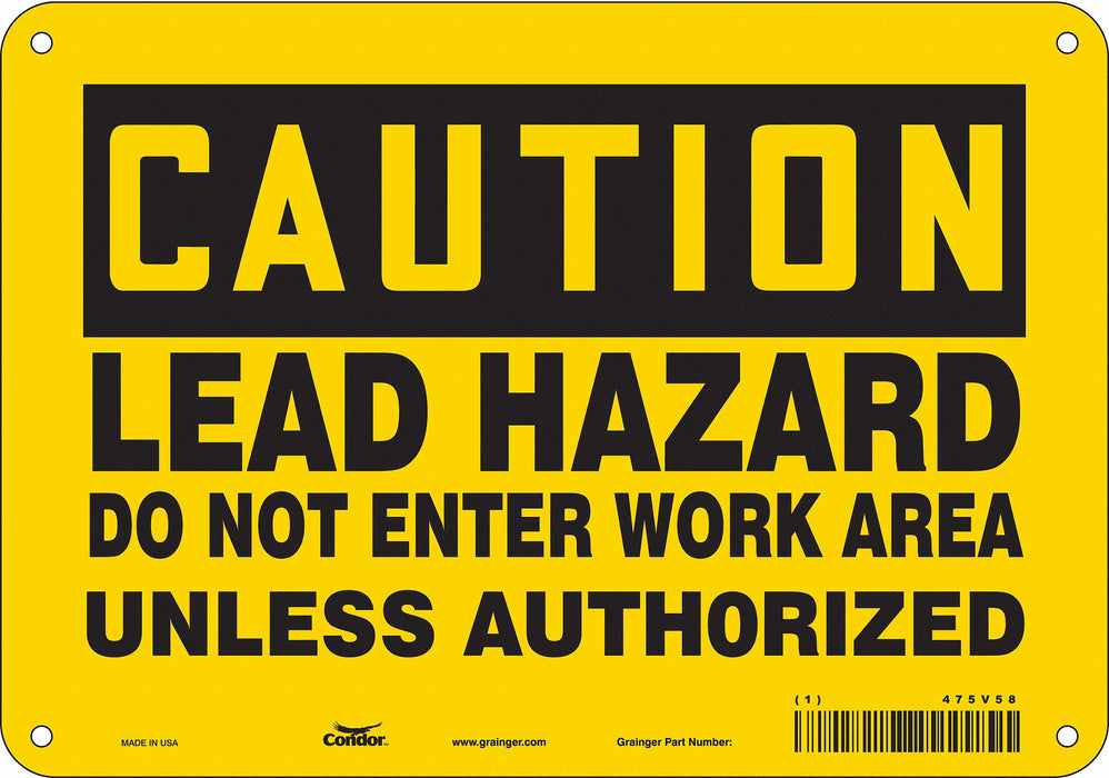 Safety Sign 7 in x 10 in Aluminum