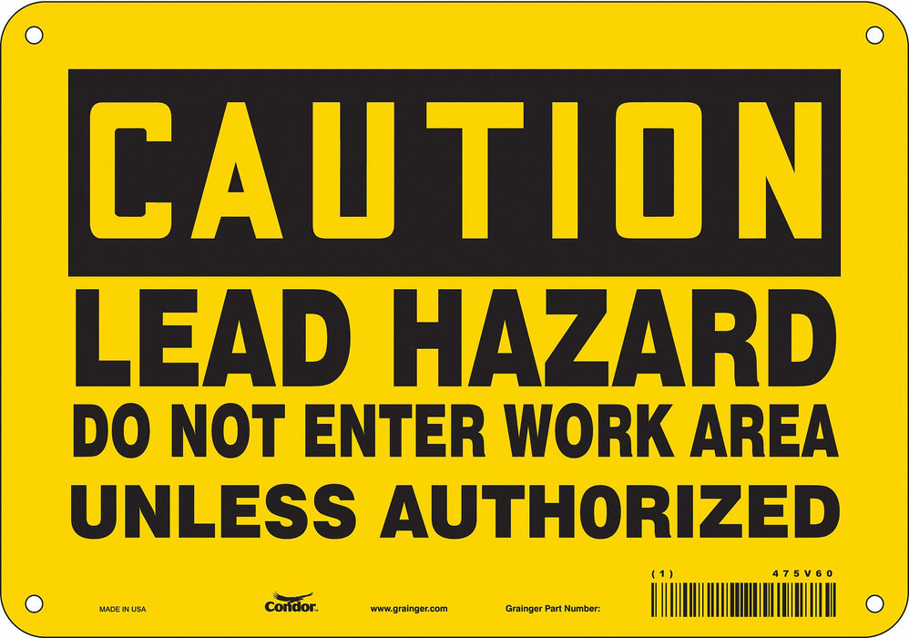 Safety Sign 7 inx10 in Polyethylene