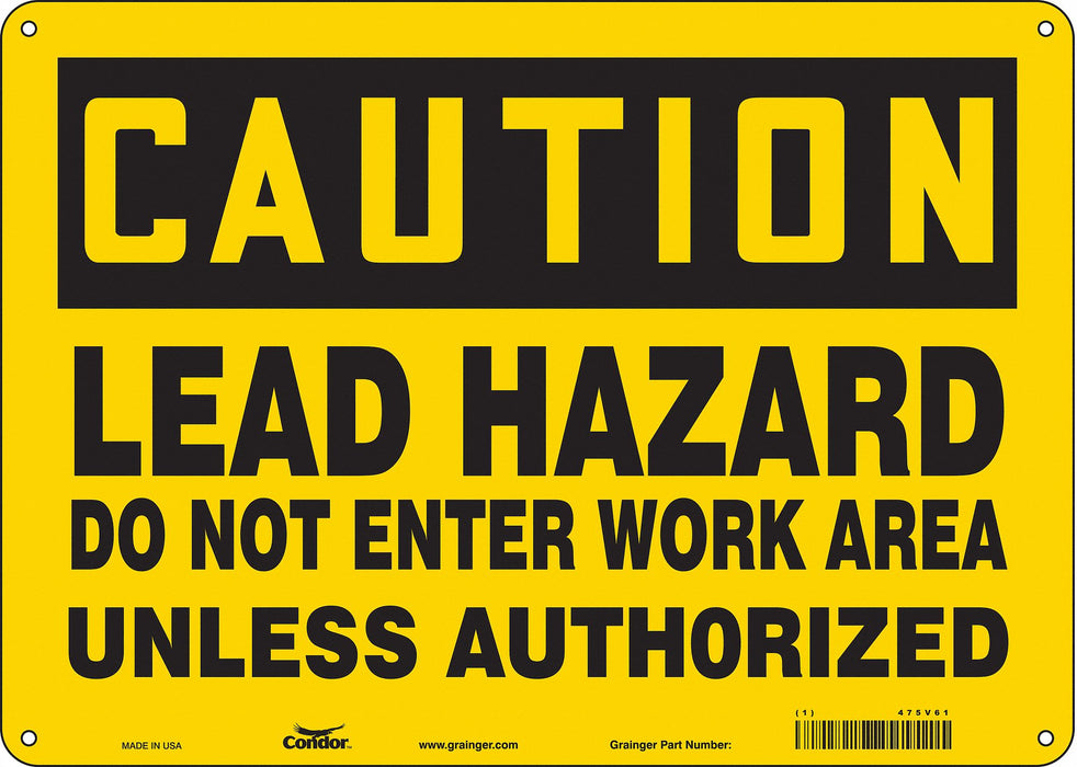 Safety Sign 10 in x 14 in Polyethylene