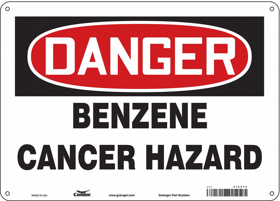 Safety Sign 10 in x 14 in Polyethylene