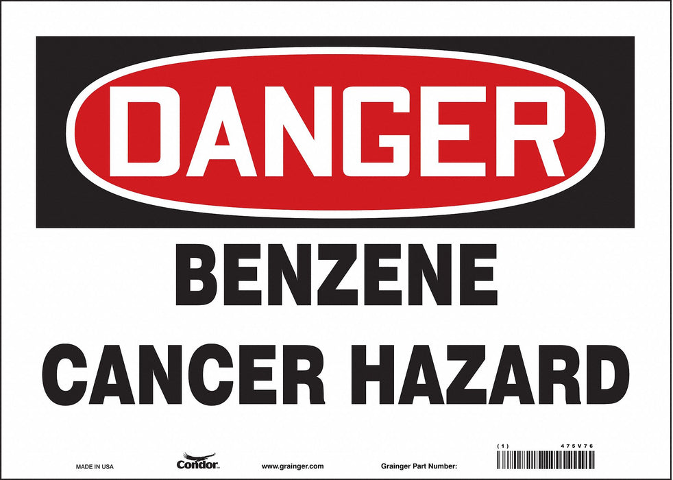 Safety Sign 10 in x 14 in Vinyl