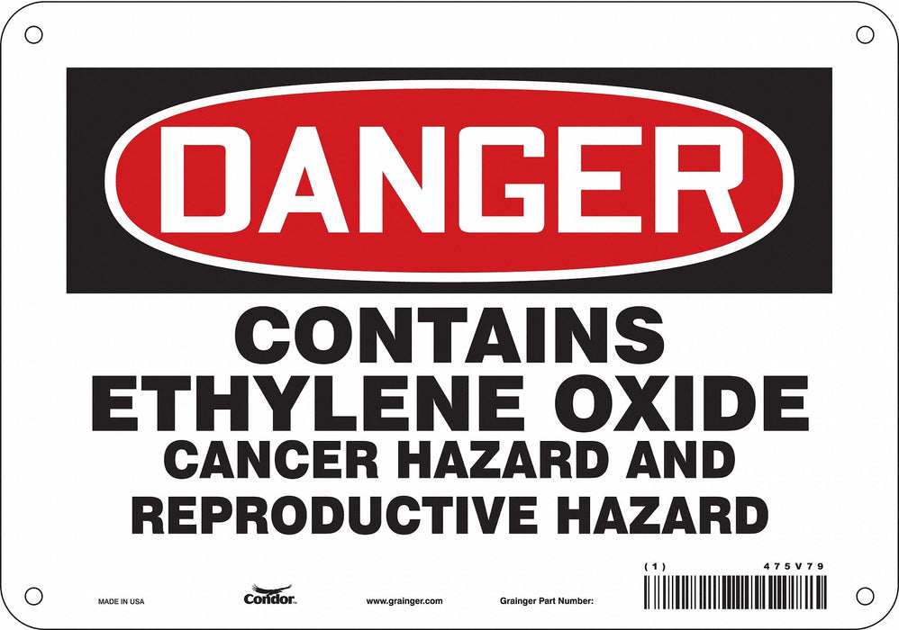 Safety Sign 7 in x 10 in Polyethylene