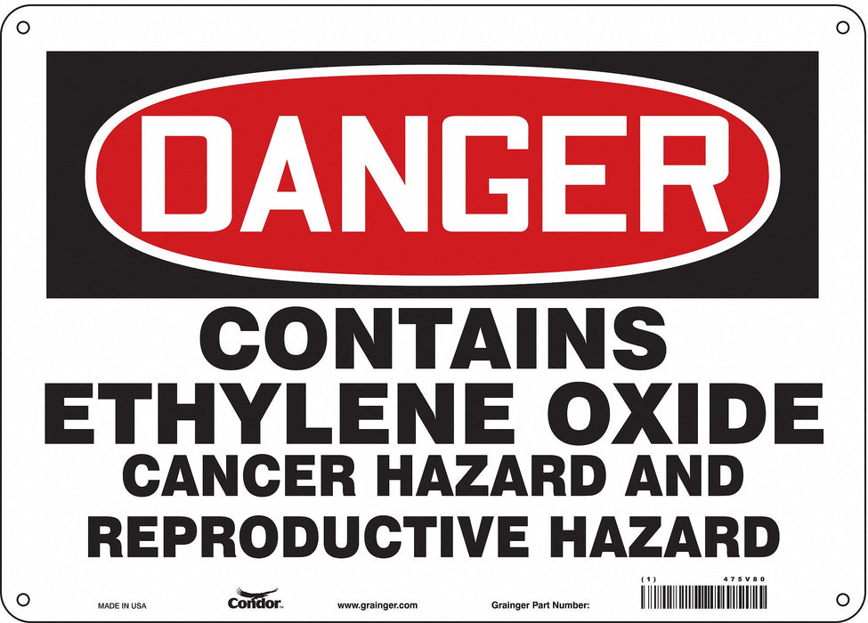 Safety Sign 10 in x 14 in Polyethylene