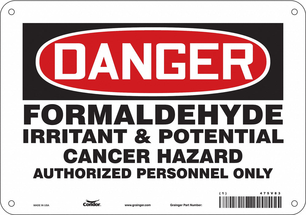 Safety Sign 7 in x 10 in Aluminum