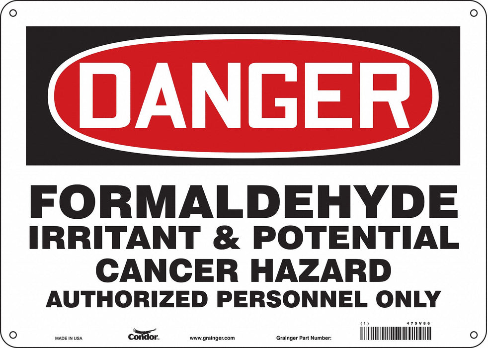 Safety Sign 10 inx14 in Polyethylene