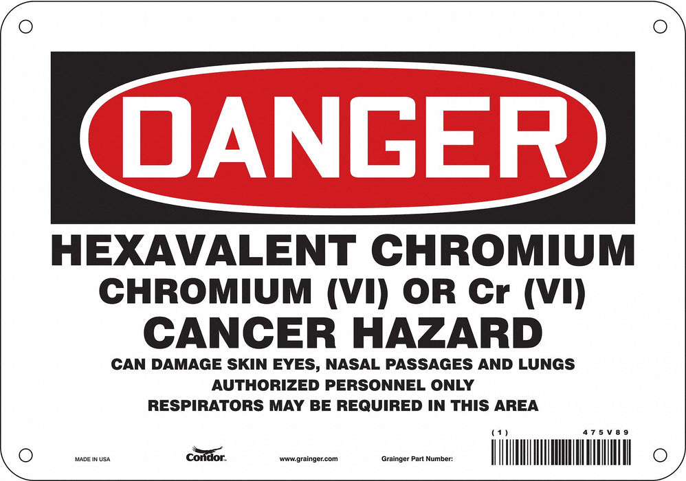 Safety Sign 7 in x 10 in Aluminum