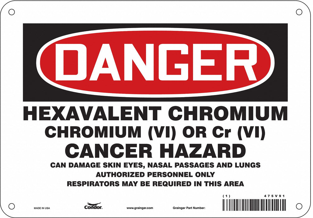 Safety Sign 7 inx10 in Polyethylene