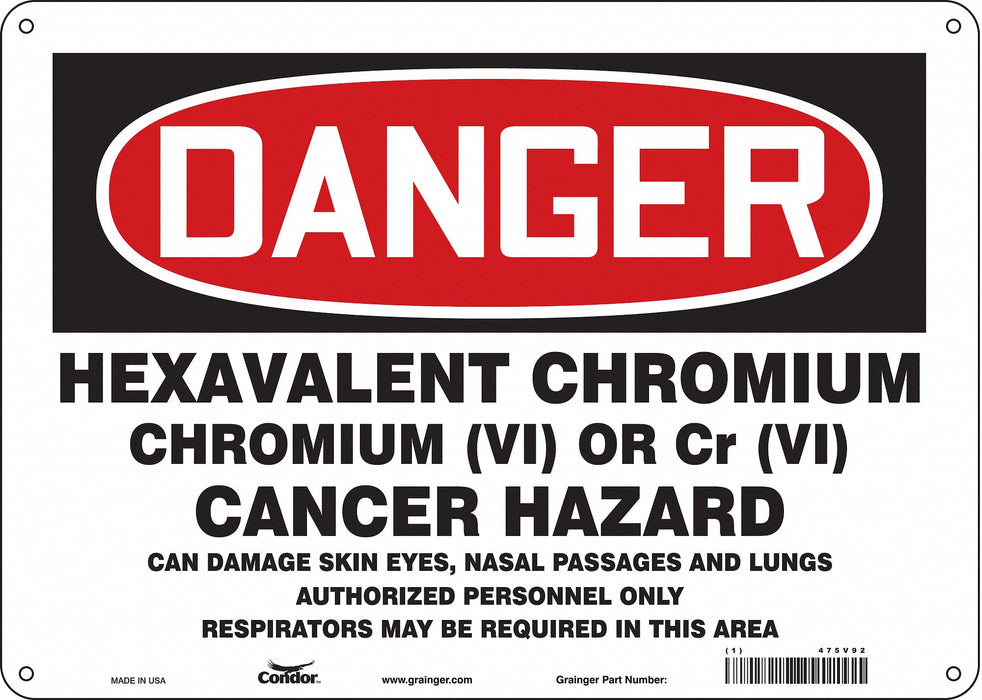 Safety Sign 10 inx14 in Polyethylene