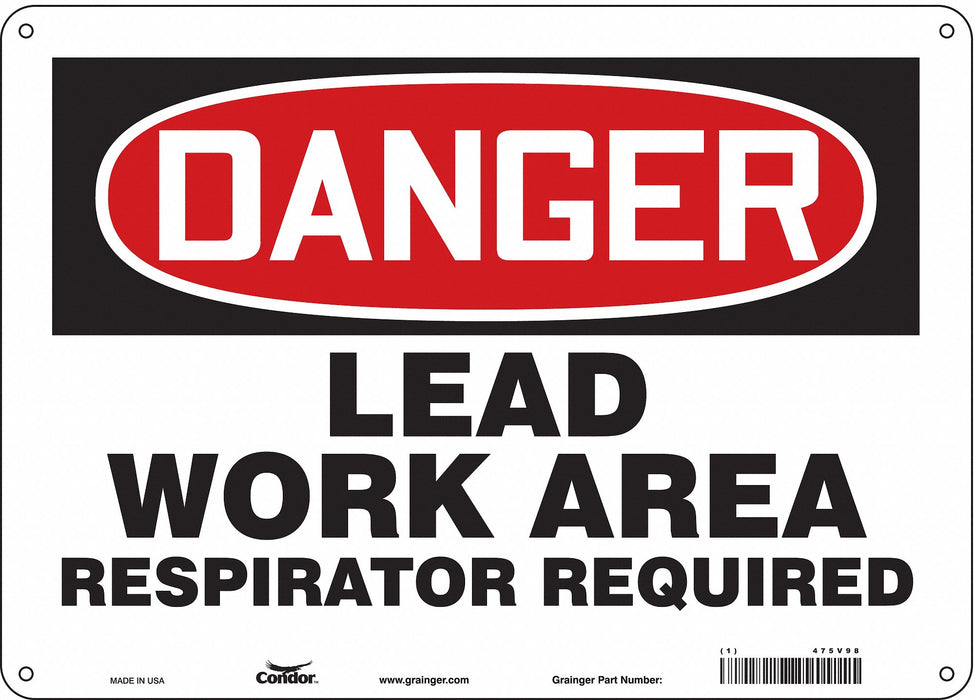 Safety Sign 10 in x 14 in Polyethylene