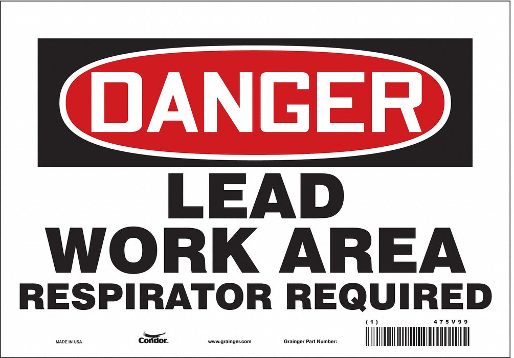 Safety Sign 7 in x 10 in Vinyl