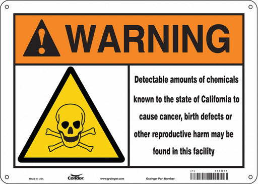 Safety Sign 14 Wx10 H 0.055 Thickness