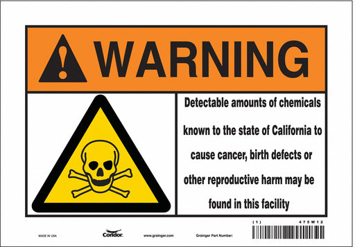 Safety Sign 10 Wx7 H 0.004 Thickness