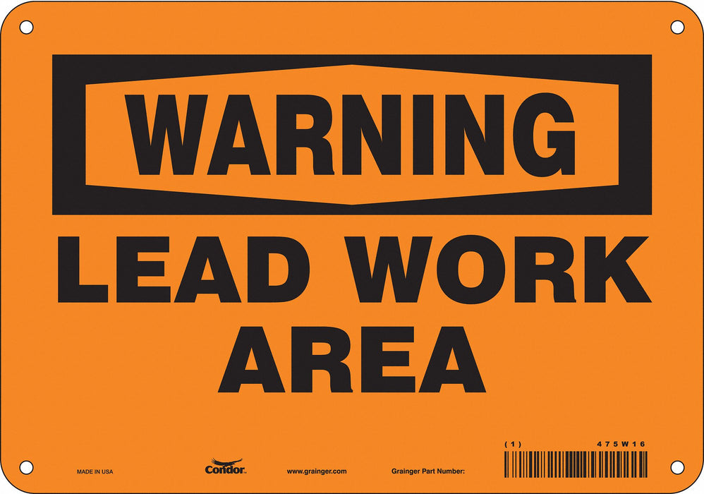 Safety Sign 7 inx10 in Polyethylene