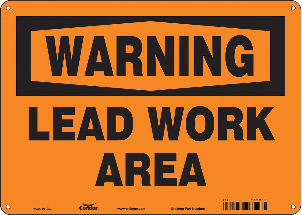Safety Sign 10 in x 14 in Polyethylene