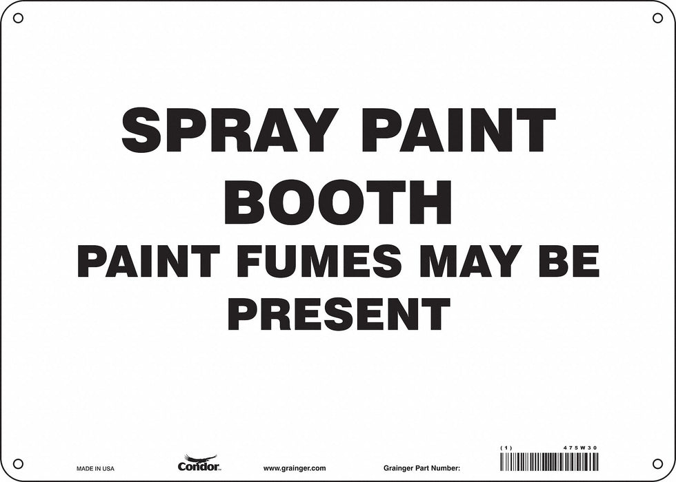 Safety Sign 10 in x 14 in Aluminum