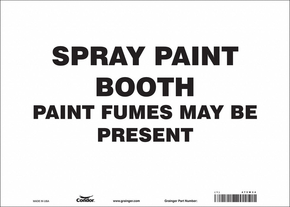 Safety Sign 10 in x 14 in Vinyl