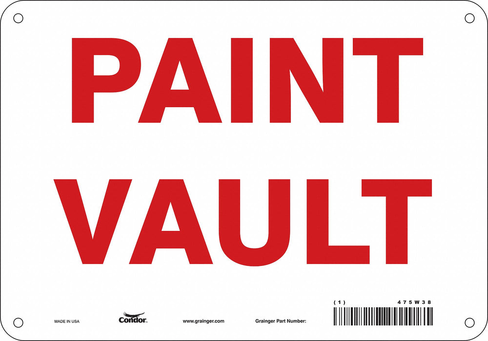 Safety Sign 7 in x 10 in Polyethylene