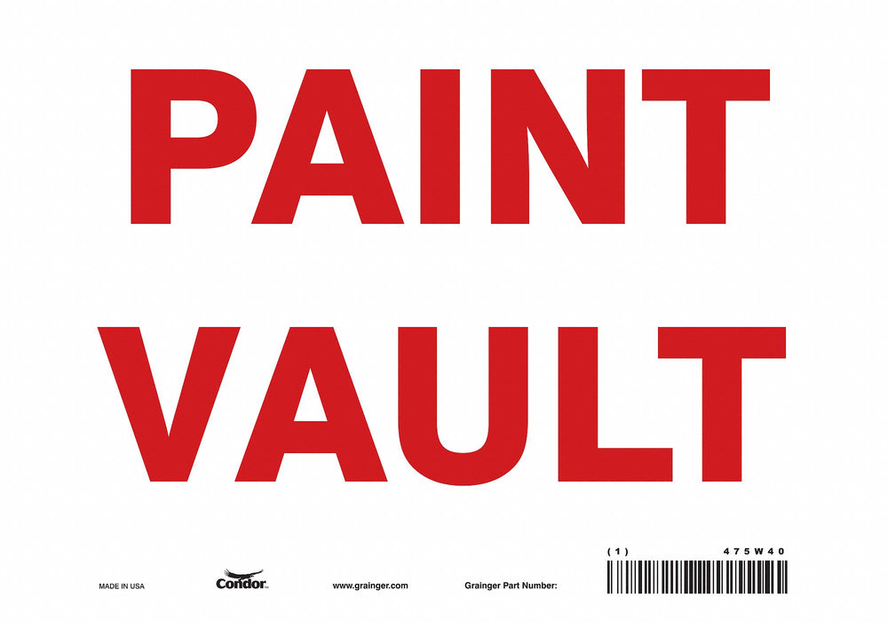 Safety Sign 7 in x 10 in Vinyl