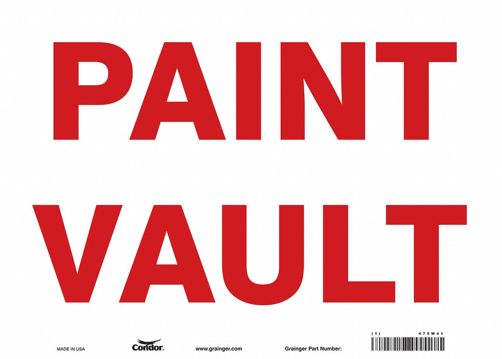 Safety Sign 10 in x 14 in Vinyl