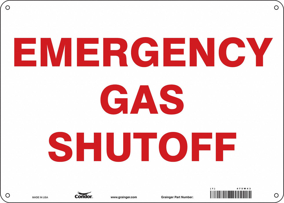 J8159 Safety Sign 10 in x 14 in Aluminum