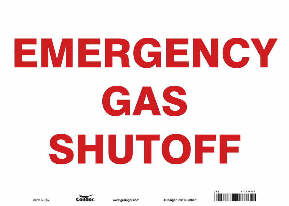 J8159 Safety Sign 10 in x 14 in Vinyl