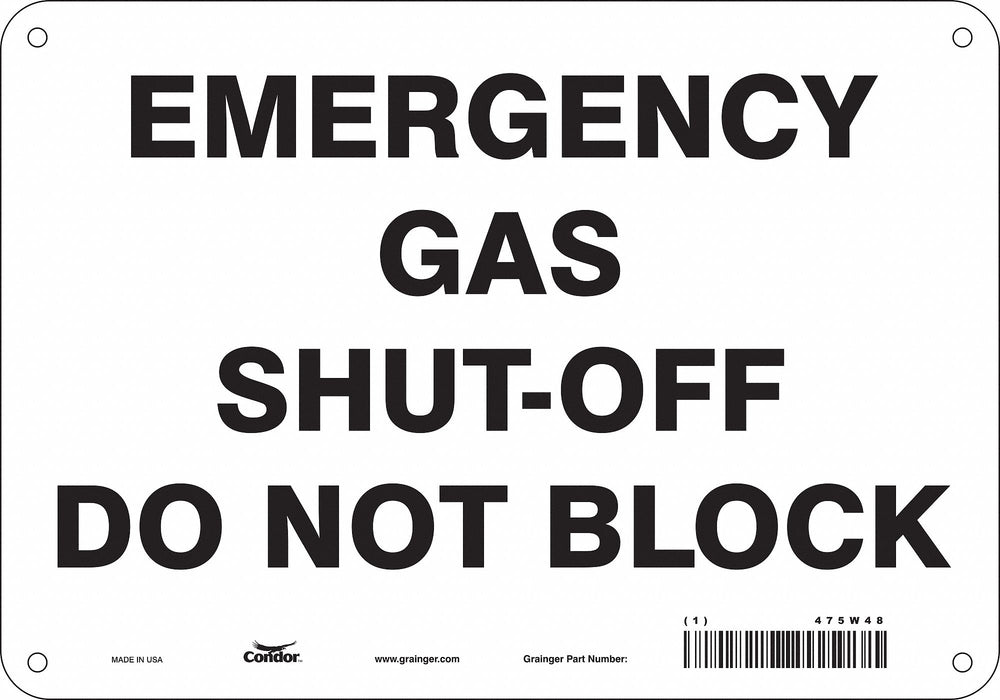 Safety Sign 7 in x 10 in Aluminum