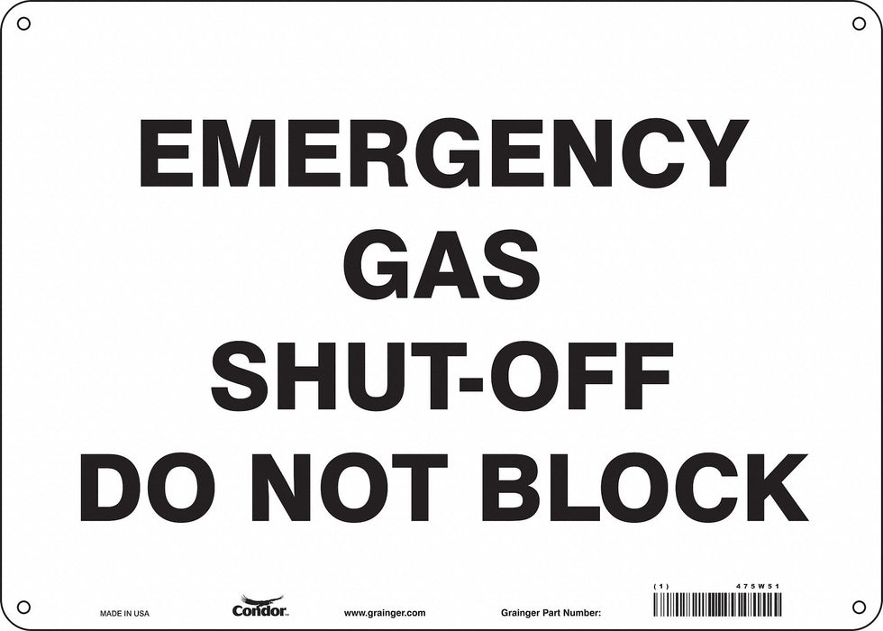 Safety Sign 10 in x 14 in Polyethylene