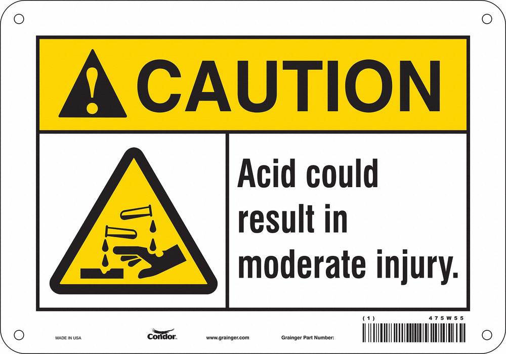 Chemical Sign 7 in x 10 in Aluminum