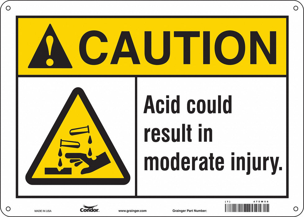 Safety Sign 10 in x 14 in Aluminum