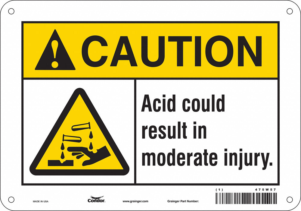 Safety Sign 7 in x 10 in Polyethylene