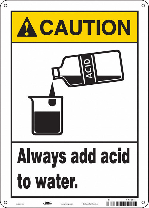 Safety Sign 14 in x 10 in Polyethylene