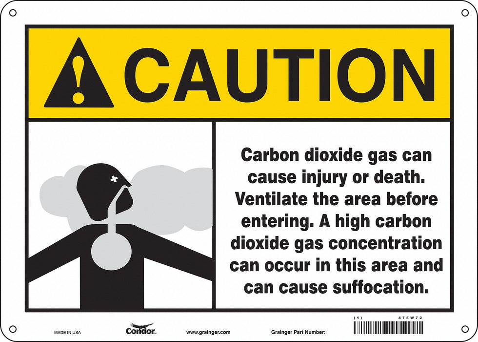 Safety Sign 10 inx14 in Polyethylene