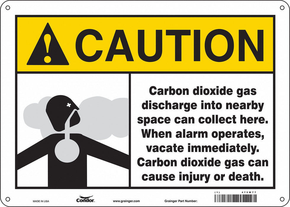 Safety Sign 10 in x 14 in Aluminum